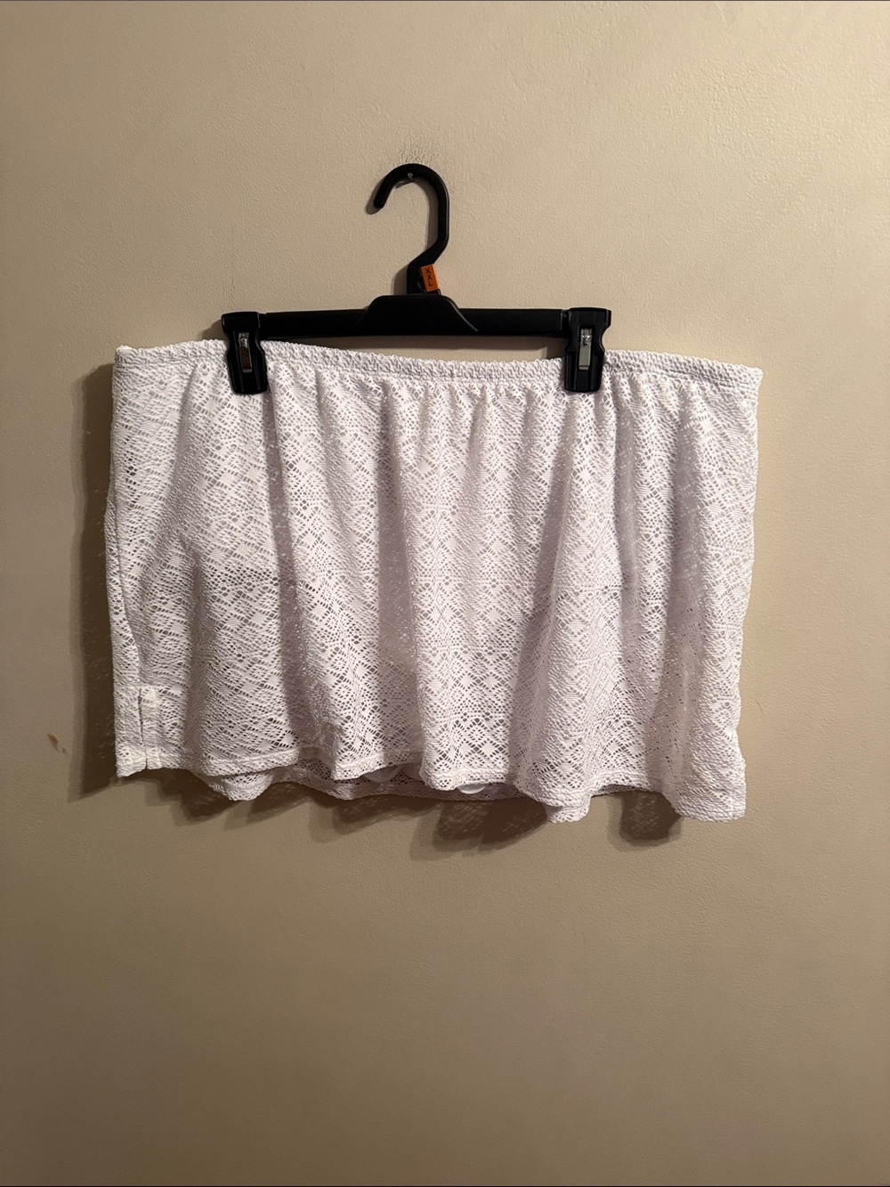Lane Bryant White Lace Swim Skirt